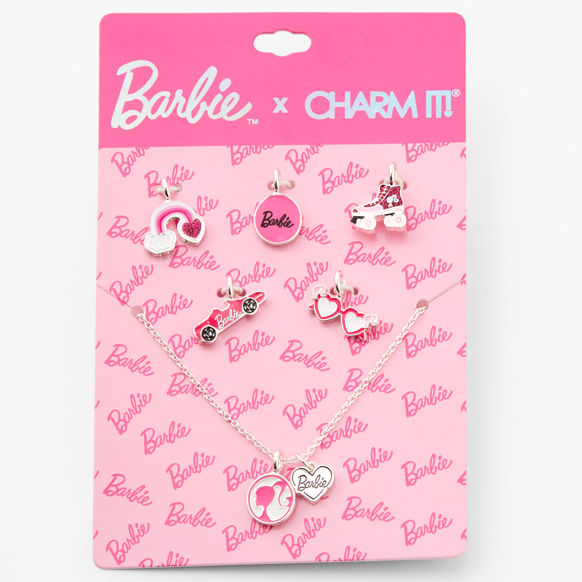 Barbie Pink Pendant Necklace Set Claire s US