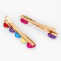 Beaded Sweet Gold Barrettes - 2 Pack,