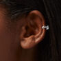 Silver-tone Embellished Crown Ear Cuff,