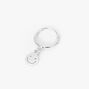 Sterling Silver One 10MM Huggie Hoop Happy Face Drop Earring,