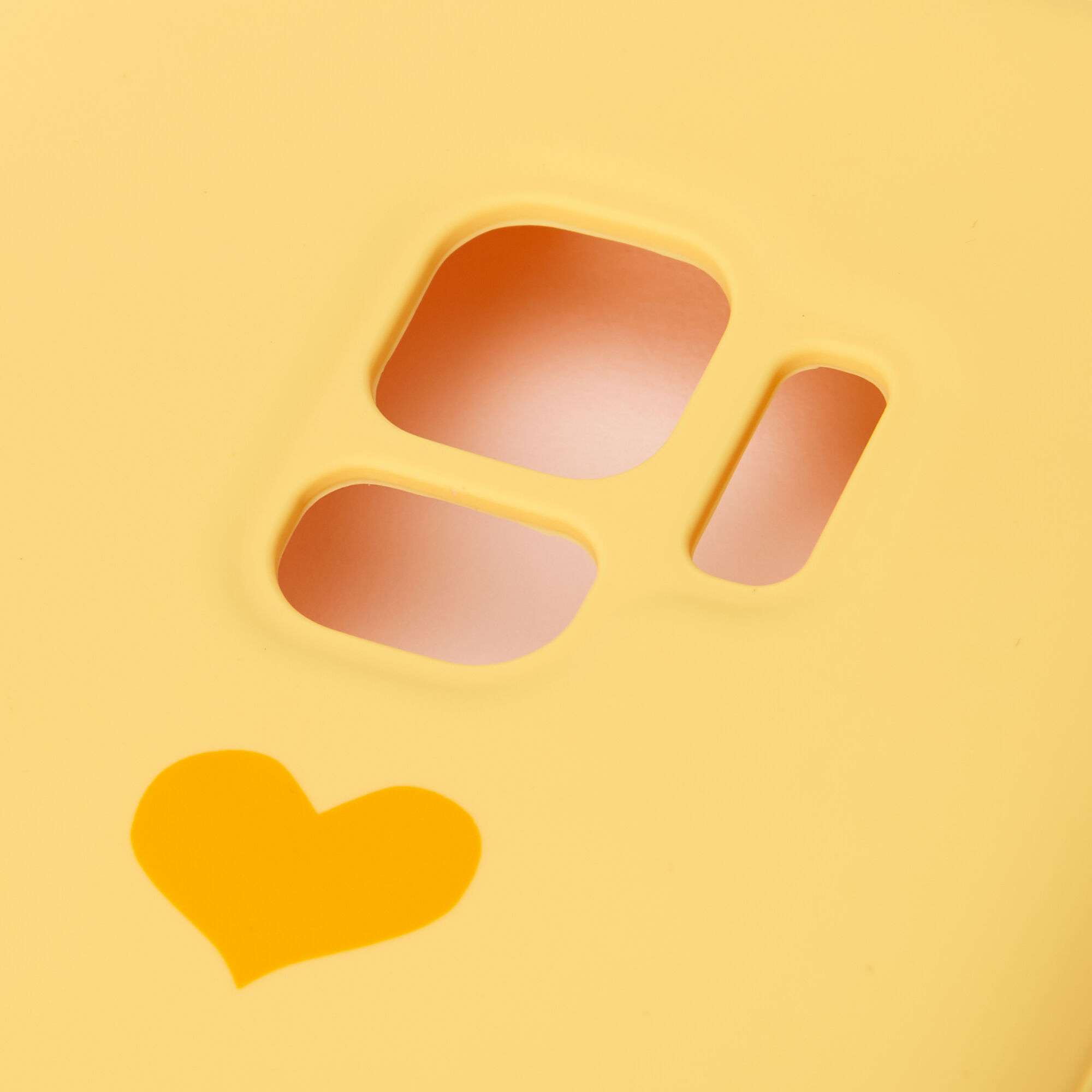 Coque de portable jaune avec cœur - Compatible avec Samsung Galaxy S9,