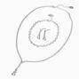 Silver-tone Delicate Teardrop Y-Neck Jewelry Set - 3 Pack,