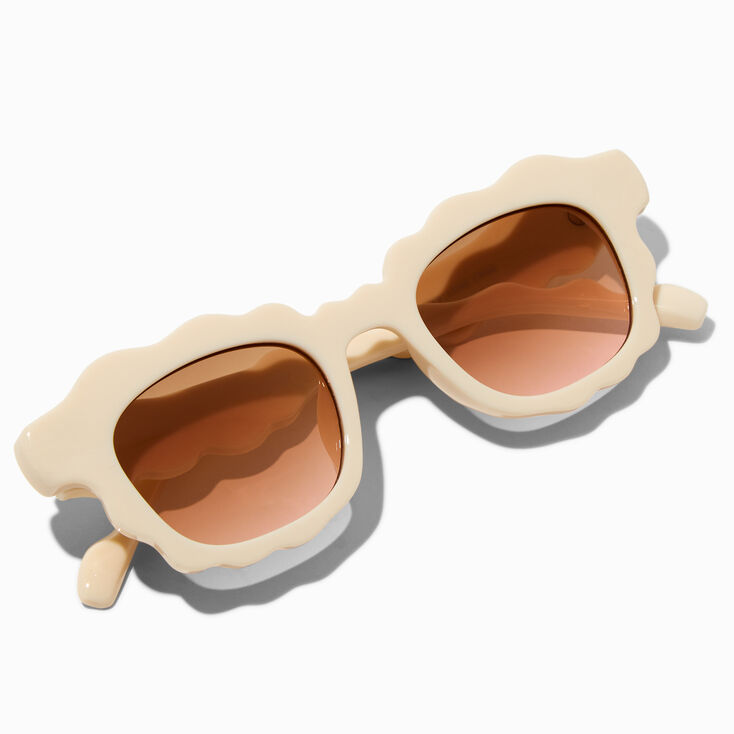 Nude Geometric Sunglasses,