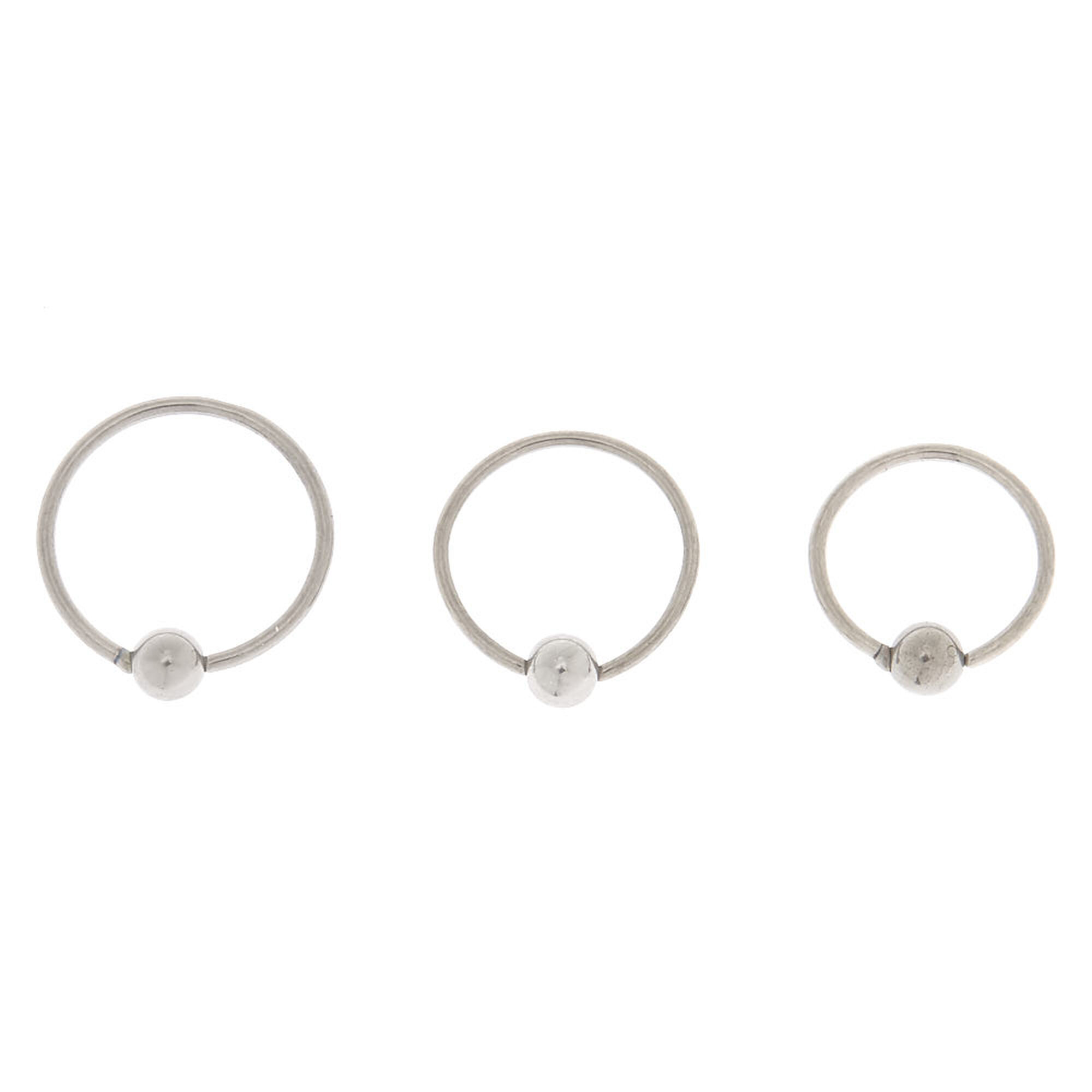 Titanium 20G Beaded Nose Rings 3 Pack Claire's US