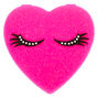 Miroir de poche en forme de c&oelig;ur en silicone - Rose,