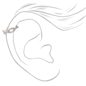 Silver 18G Chain Link Helix Hoop Earring,