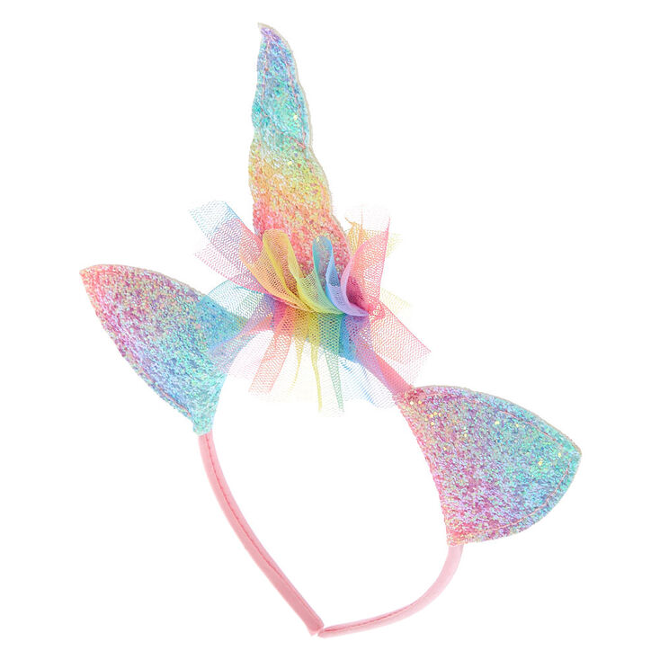 Claire&#39;s Club Ombre Glitter Unicorn Headband,