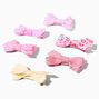 Claire&#39;s Club Pink Heart Hair Bow Clips - 6 Pack,