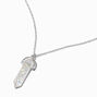 UV Color-Changing Glitter Clear Mystical Pendant Necklace,