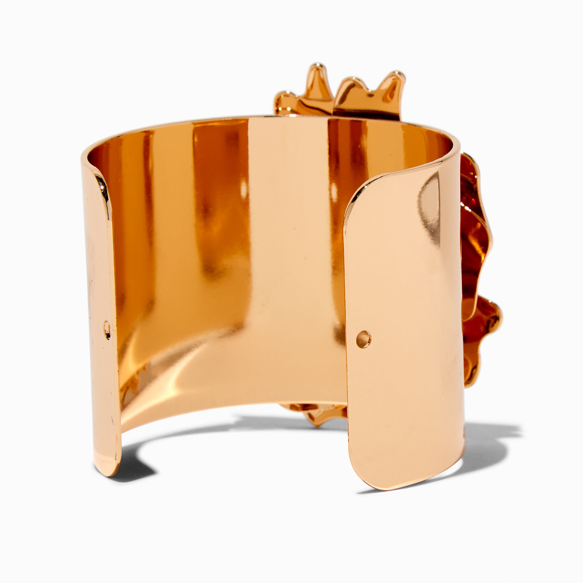 Gold-tone Mega Flower Cuff Bracelet ,