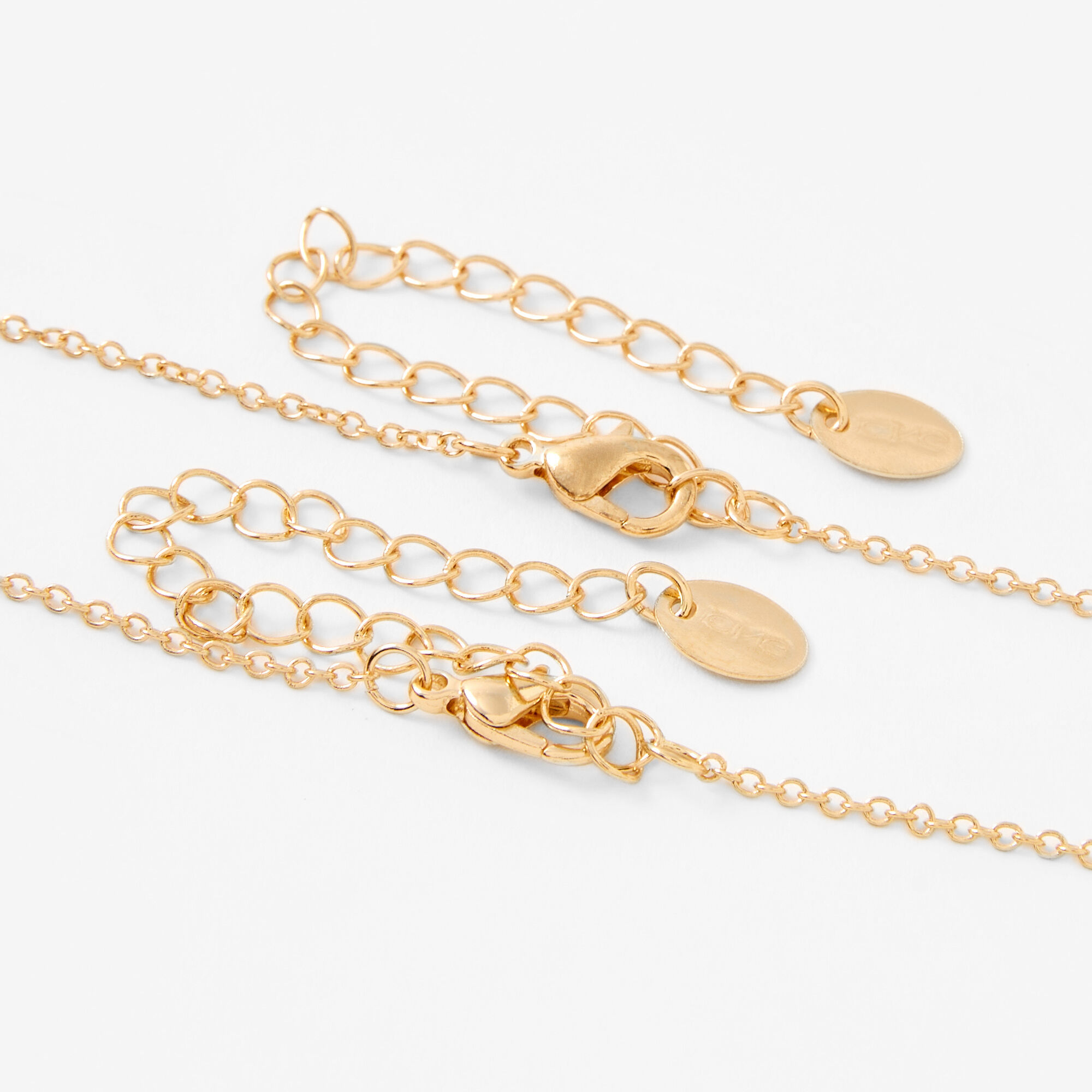 Gold Embellished Starfish Pendant Necklace Set - 2 Pack,