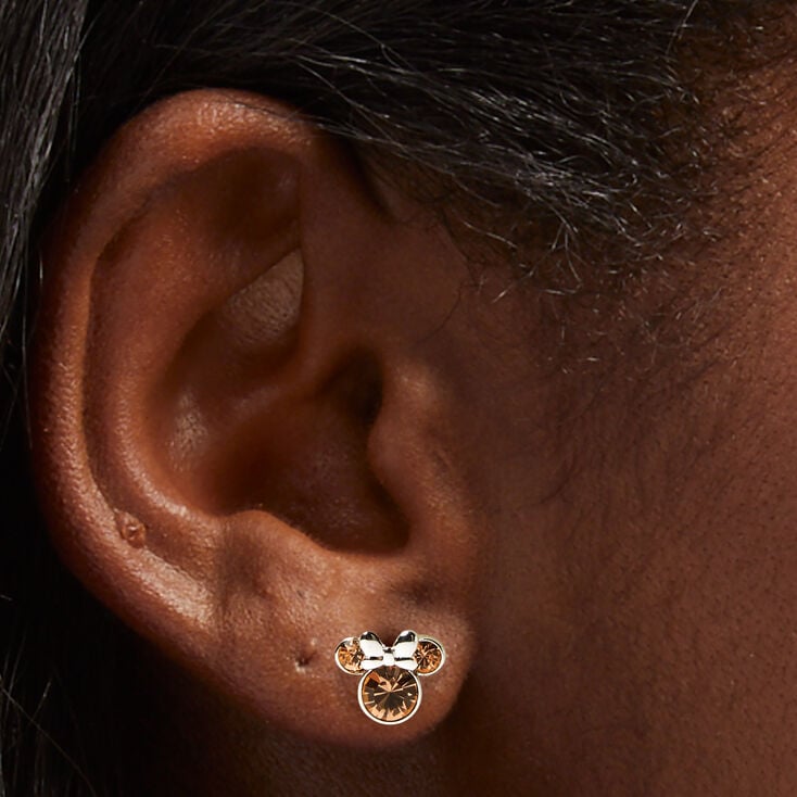 Disney Minnie Mouse Birthstone Sterling Silver Stud Earrings - June,