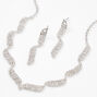 Silver-tone Rhinestone Waves Jewellery Set - 2 Pack,