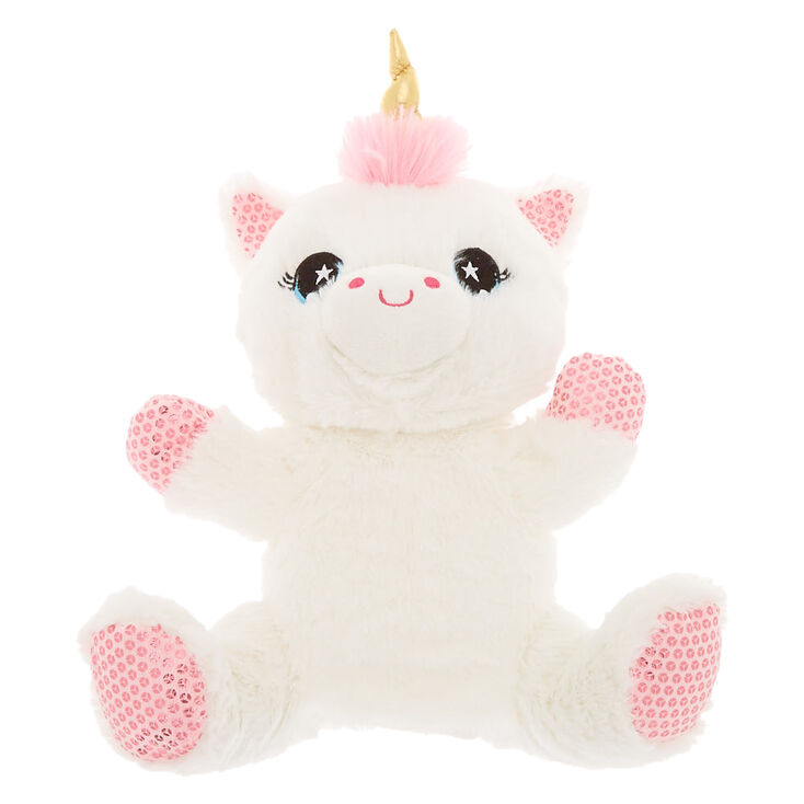 Claire S Club Unicorn Puppet Plush Toy Claire S Us