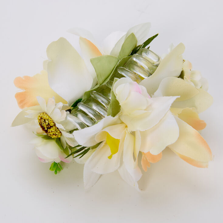 Muted Tropical Flower Hair Claw,