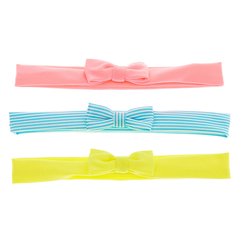Claire's Club Bow Headwraps - 3 Pack,