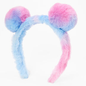 Claire&#39;s Club Pink &amp; Blue Pom Pom Cat Ears Headband,