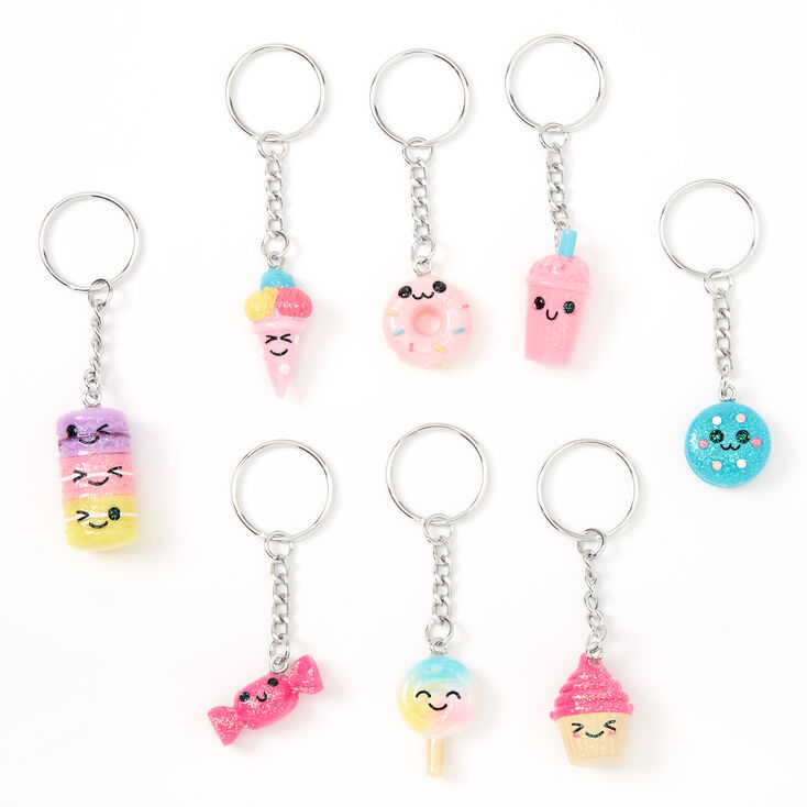 Claire's Porte-clés best friends gourmandises variées - Lot de 8
