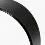 Black Faux Leather Wide Headband,