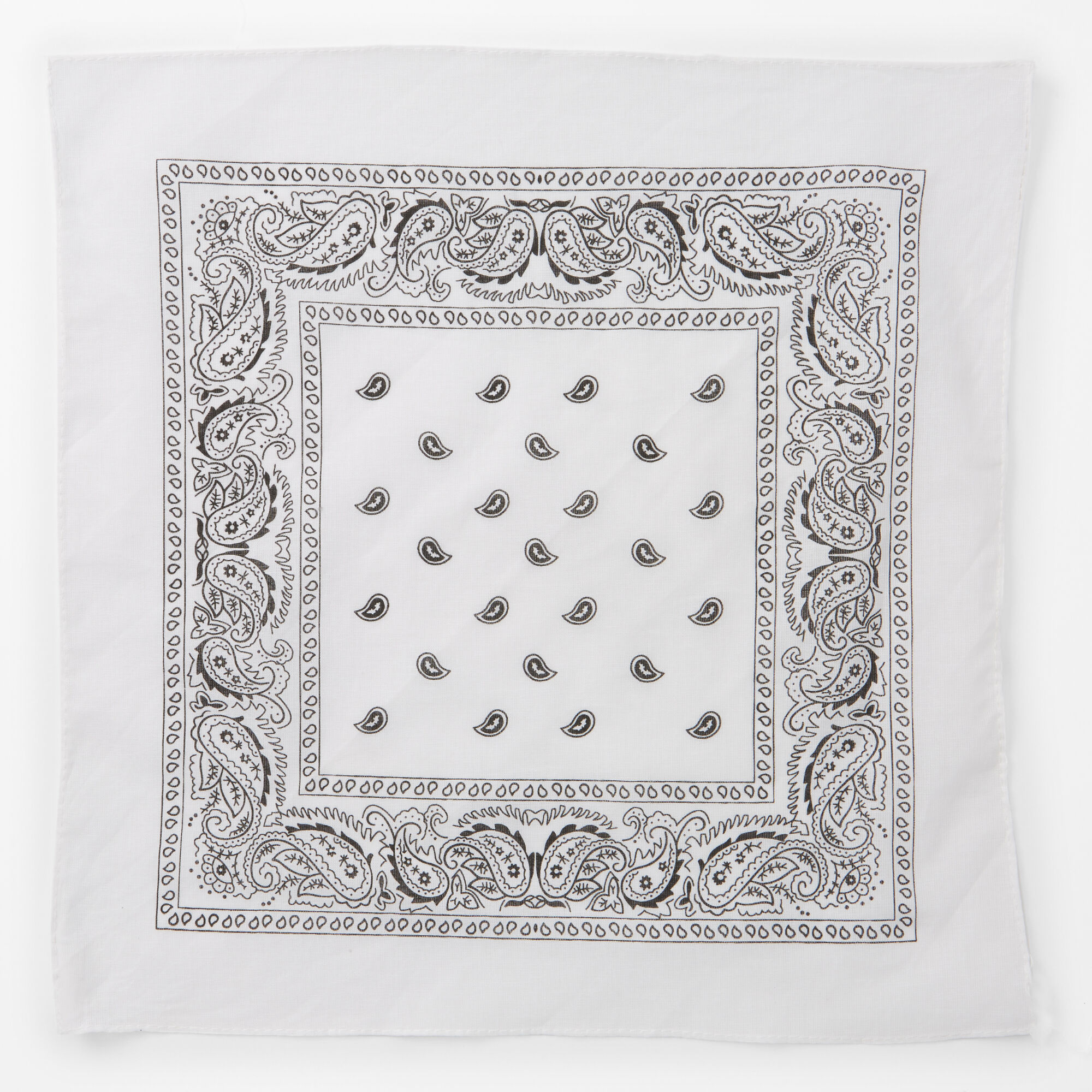Claire's Club Paisley Bandana Headwrap - White,