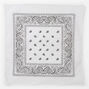 Claire&#39;s Club Paisley Bandana Headwrap - White,