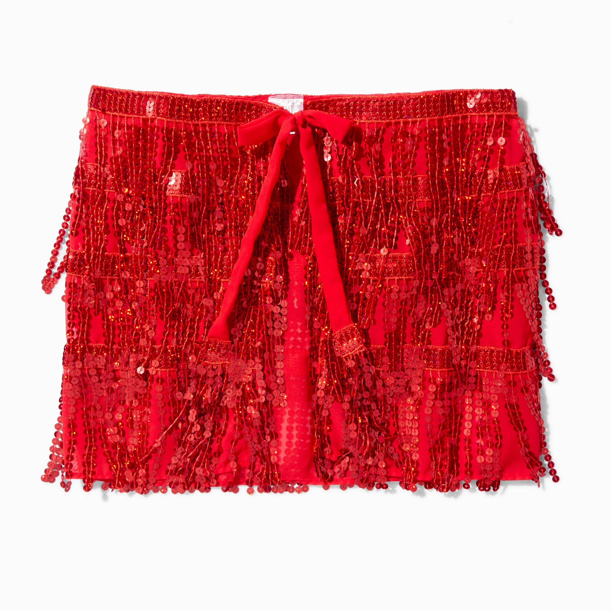 Claire's Tutu de déguisement enveloppant frange à sequins rouge