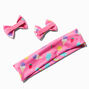 Claire&#39;s Club Pink Summer Ice Pop Headwrap &amp; Hair Clip Set - 3 Pack,