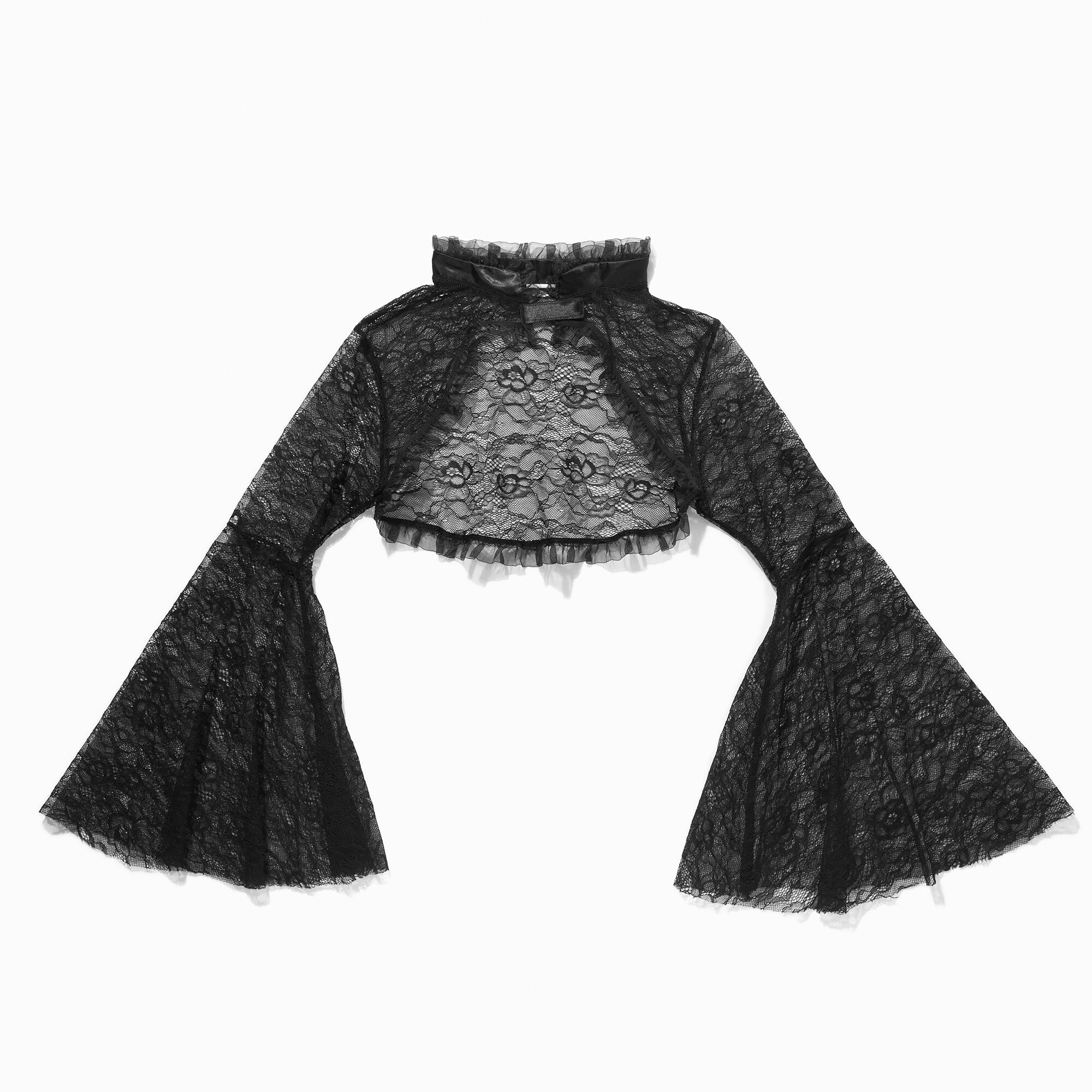 View Claires Lace Long Sleeve Capelette Black information