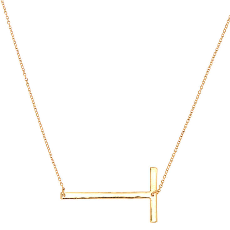 Claire's Collier à pendentif initiale oversize – T