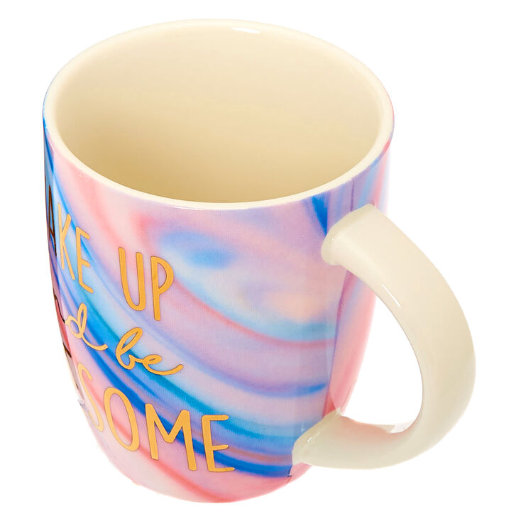 Mug en c&eacute;ramique effet marbr&eacute; &laquo;&nbsp;Wake Up and Be Awesome&nbsp;&raquo;,