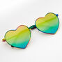 Rainbow Anodised Heart Sunglasses,
