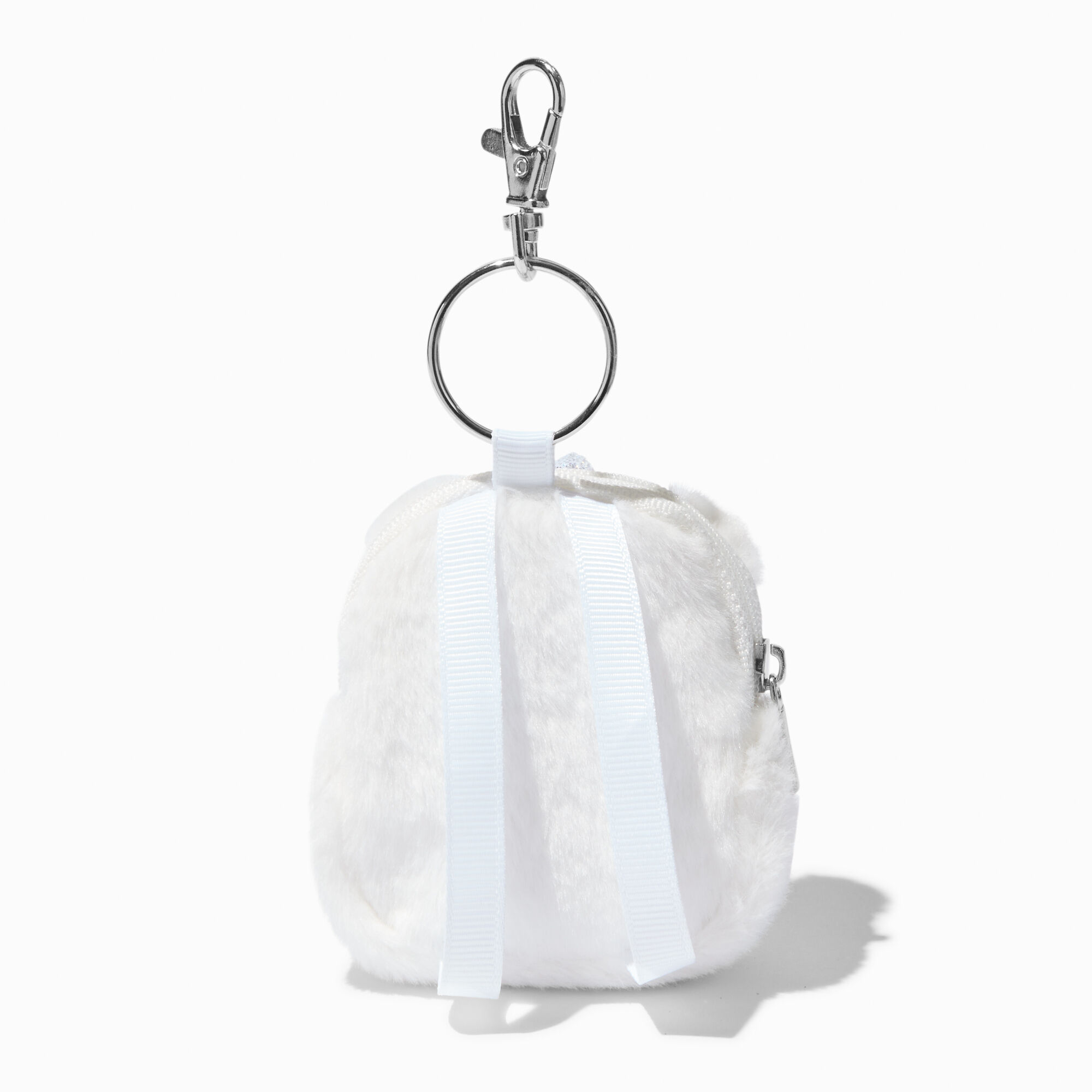 Porte-clés mini sac à dos chat-licorne,