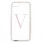 Pink Stone V Initial Phone Case - Fits iPhone 6/7/8,