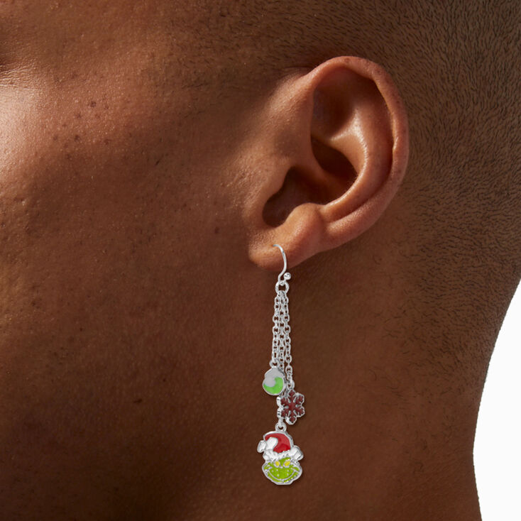 Pendantes &agrave; cha&icirc;ne 5&nbsp;cm couleur argent&eacute;e Le Grinch P&egrave;re No&euml;l Dr. Seuss&trade;,