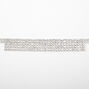 Silver Rhinestone Flapper Fringe Choker Necklace,