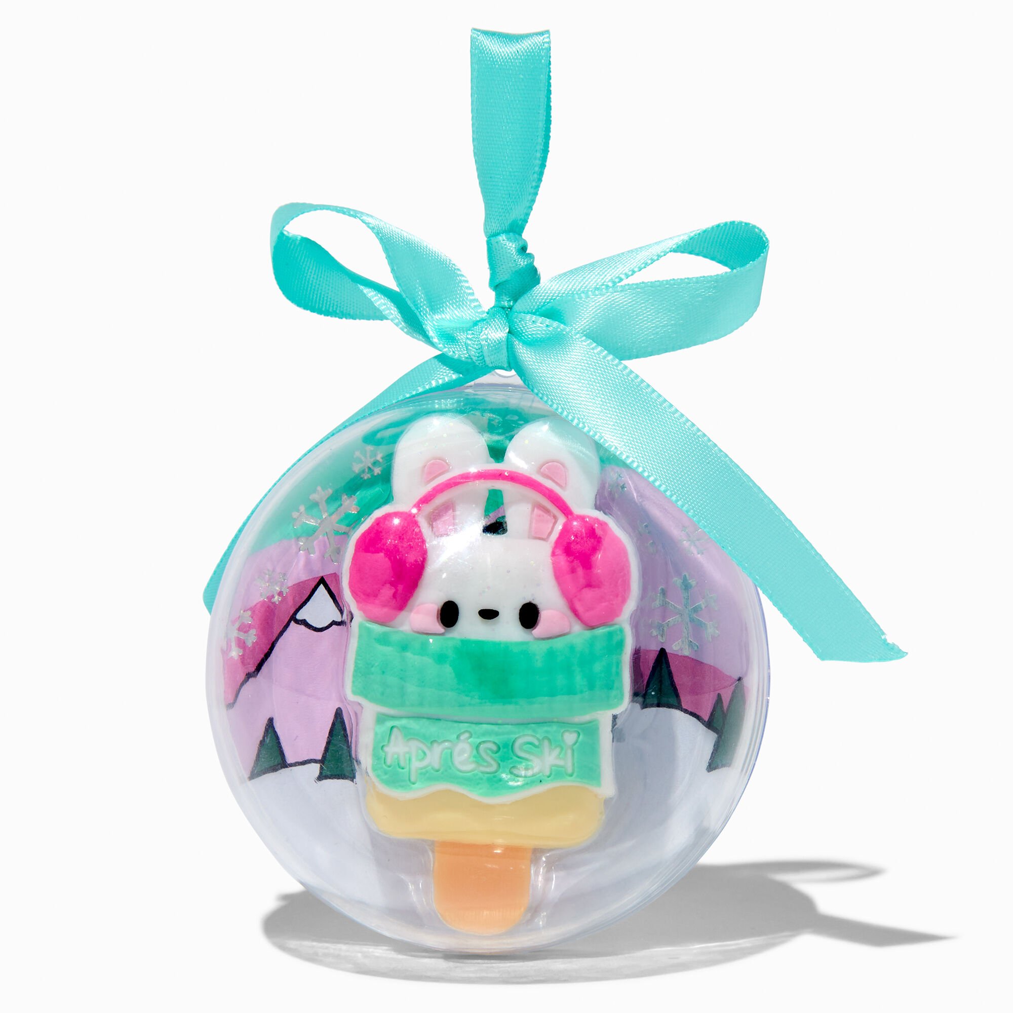 Pucker Pops® Aqua Snow Bunny Lip Gloss Ornament,
