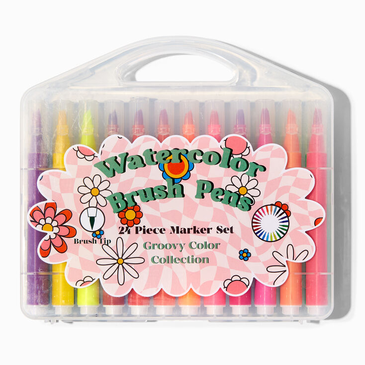 Watercolor Brush Tip Marker Set - 24 Pack