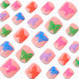 Multicolored Butterfly Square Press On Vegan Faux Nail Set - 24 Pack,
