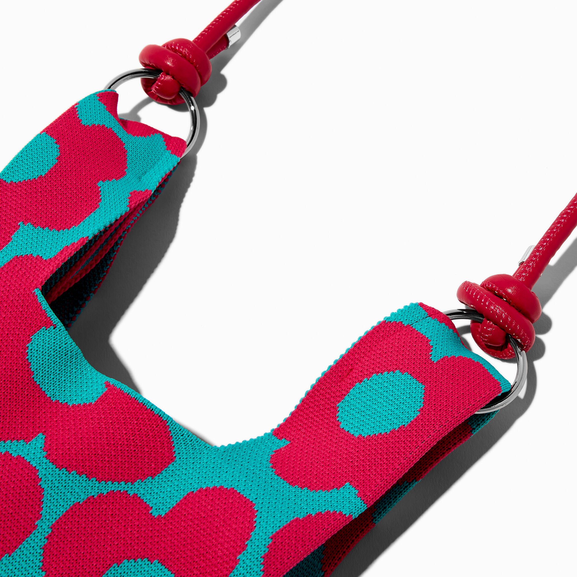 Pink & Blue Retro Flower Tote Bag,