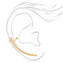 Gold 1.5&quot; Beaded Ear Cuff Stud Earring,