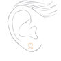 Gold Arrow Heart Stud Earrings,