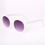 Rounded Mod Sunglasses - White,