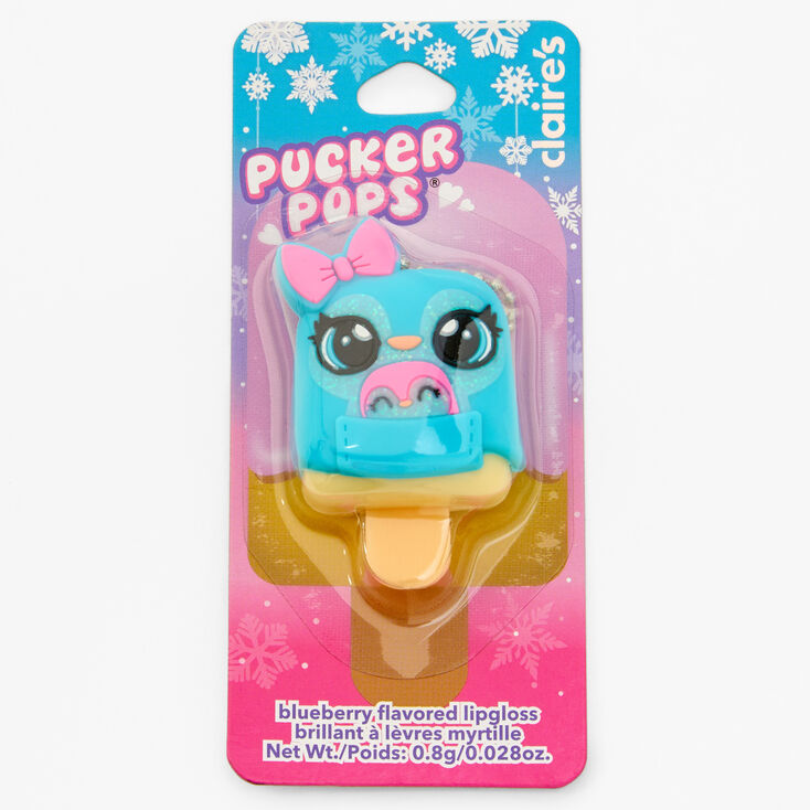 Pucker Pops&reg; Penguin Lip Gloss - Blueberries,