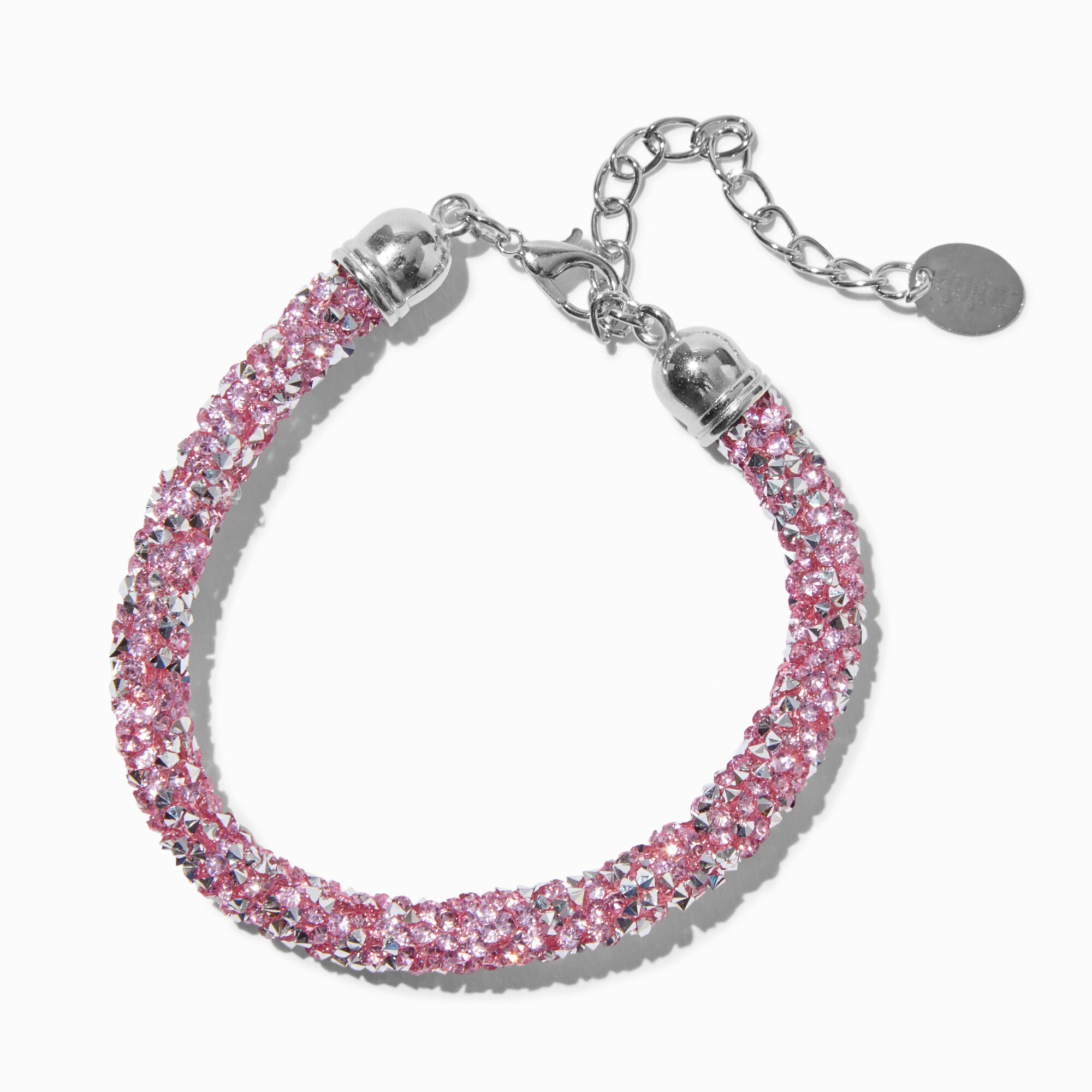 View Claires Club Glitter Bracelet Pink information