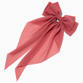 Boho Rose Long Tail Hair Bow Clip,