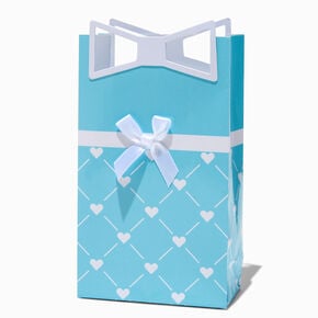 Hearts &amp; Bows Turquoise Gift Bag - Small,