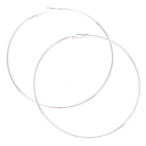 Silver-tone 100mm Hoop Earrings,