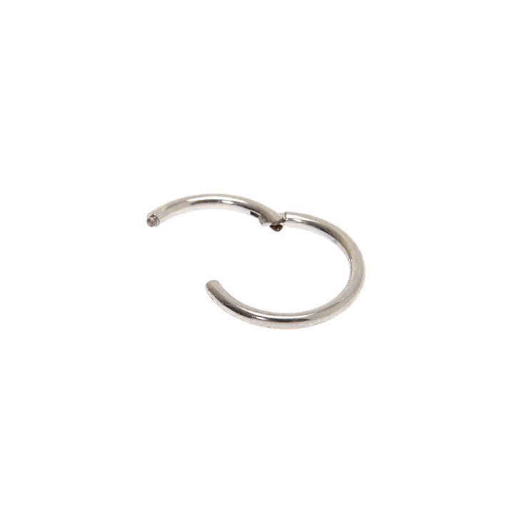 Silver 16G Sleek Cartilage Clicker Hoop Earring,