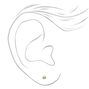 14kt White Gold 3mm August Crystal Peridot Ear Piercing Kit with Rapid&trade; After Care Cleanser,