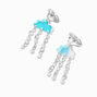 Blue Rain Cloud 1.5&quot; Clip-On Drop Earrings,